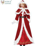 Christmas Costume Deluxe Suit Adult Women Cosplay Costume Santa Claus Funny Xmas Outfit New Year Party Fancy Clothing Premium