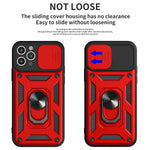 For iPhone 16 17 15 14 13 12 11 Pro Max Mini Plus Air Military Grade Bumpers Ring Cover Slide Camera Lens Protector Armor Case