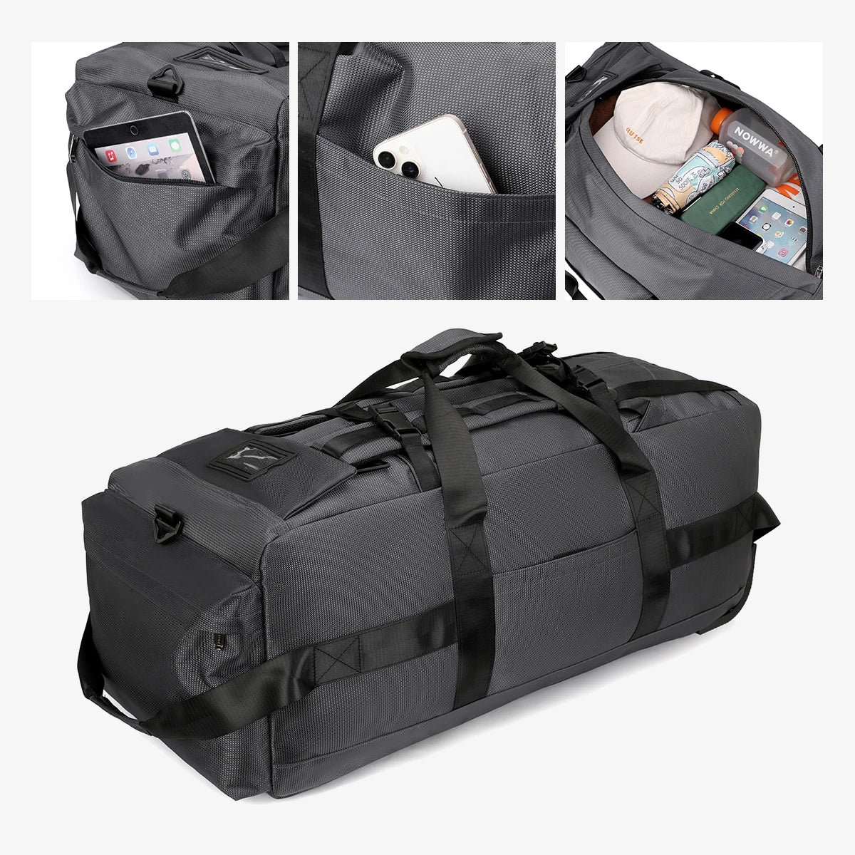 Travel Bag, Large-Capacity Handbag, Portable Outdoor Hand Luggage, Roller Travel Bag, Convenient and Practical Unisex Duffel Bag