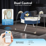 Portable Electric Baby Bed Cradle 0–12 Months – Blue