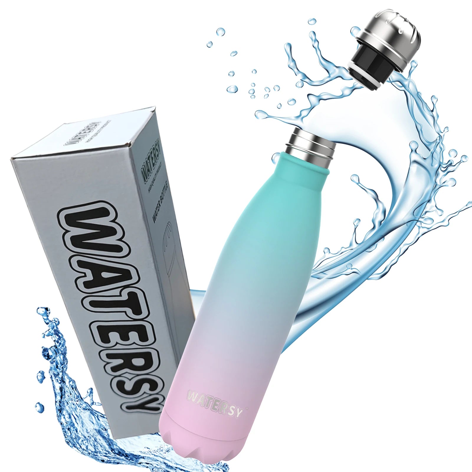 500ML Stainless Steel Thermos Mug Sports Water Bottle Cold and Hot Thermal Cups Vacuum Travel Tumbler Mug Thermal Bike Bottle