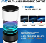 BORWOLF AZ80500  Astronomy Telescopes for Adults, 80mm Aperture 500mm AZ Mount 250X HD for Moon Stargazing and Bird Watching