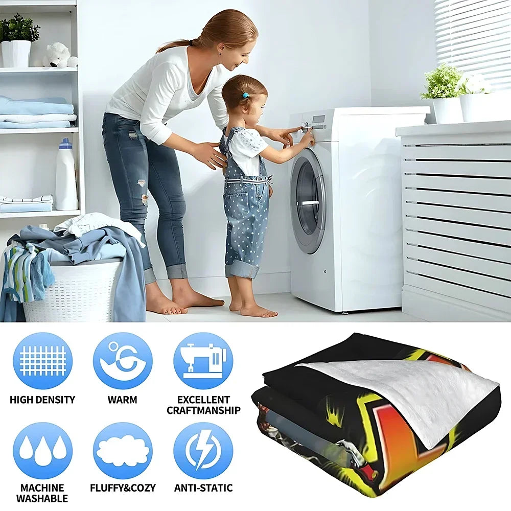 Sleepy Sandy Leon Spike Printed Blanket Picnic Blankets Warm Blanket Soft and Comfortable Blanket Home Travel Birthday Gift