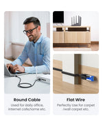 UGREEN CAT8 Ethernet Cable 40Gbps 2000MHz CAT 8 Networking Cotton Braided Internet Lan Cord for PC Laptop PS5 4 RJ45 Cable