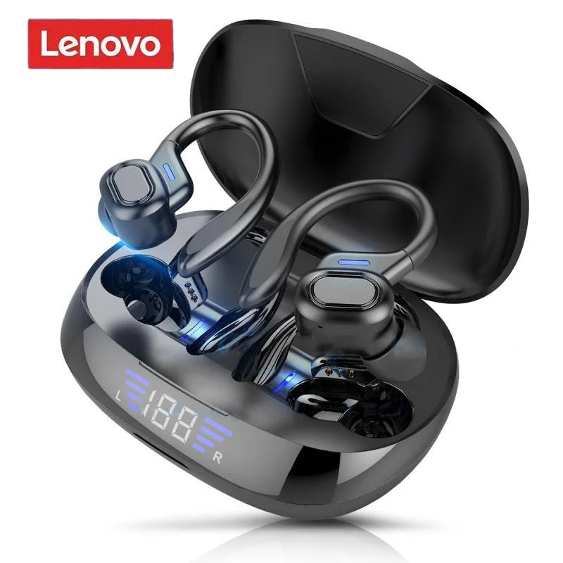 Original Lenovo Sports Wireless Earphones BT over Ear Buds with Earhooks Sports Earphones Running in-Ear Headphones