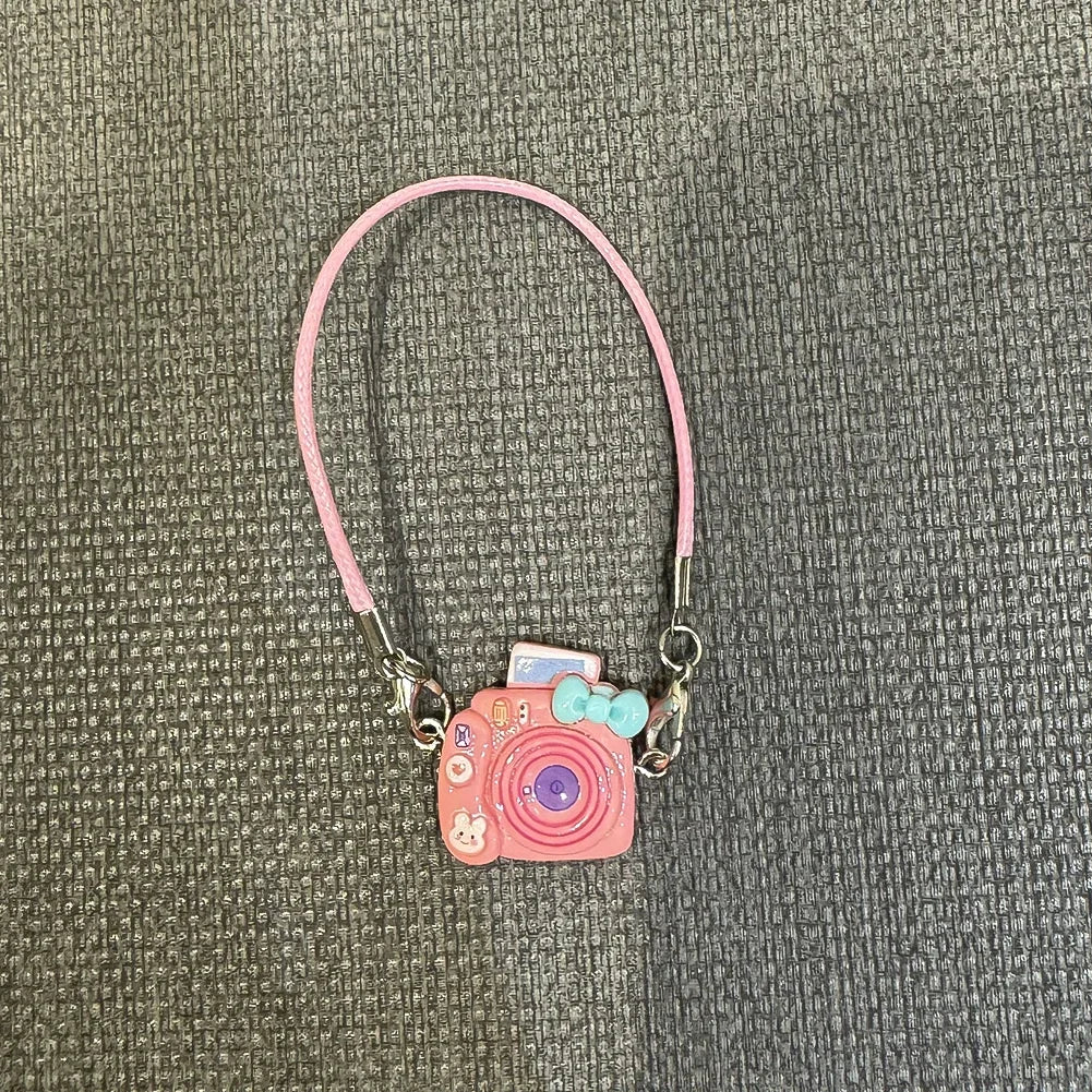 17cm Labubu Doll Clothes Set for Ropa Labubu Macaron Dolls JK Pleated Skirt with Camera and Shoes