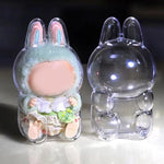 Transparent Protective Case For 17cm Labubu Dustproof Monster Toy Storage cover Cute Elf Plushie Display Cover for Holiday Gifts