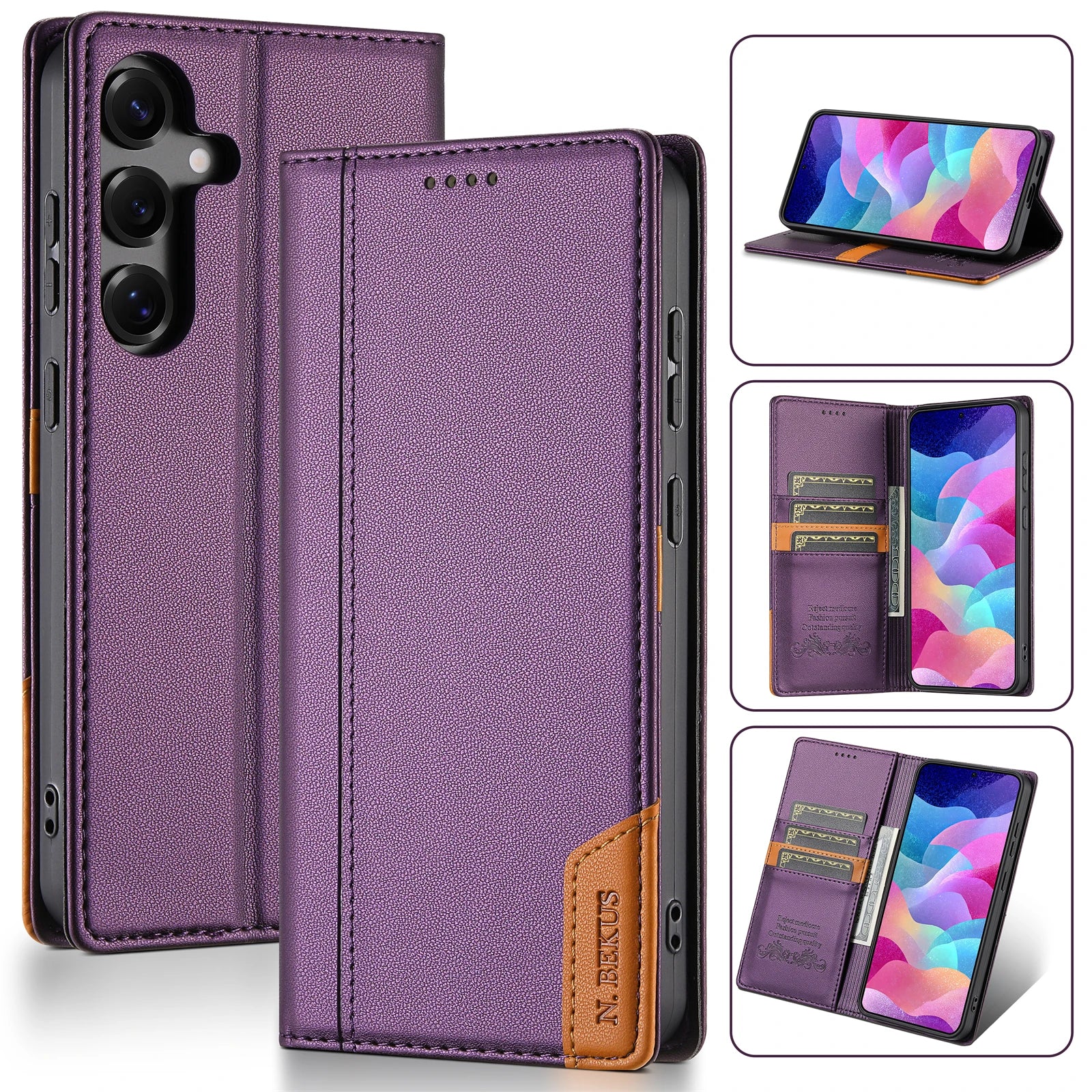 Business Flip Leather Case For Samsung Galaxy A17 A16 A36 A56 A26 A07 A55 A35 A15 A54 A34 A14 A53 A33 A13 Magnetic Wallet Cover
