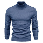 New Quality Winter Mens Sweaters Casual Turtleneck Thick Pullovers Solid Color Warm Slim Fit Turtleneck Sweaters Pullover Men