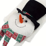 Women's Christmas Scarf Plush Warm Soft Extra-Long Snowman Santa Claus Reindeer-Patterned Scarves Winter Fashion Shawls