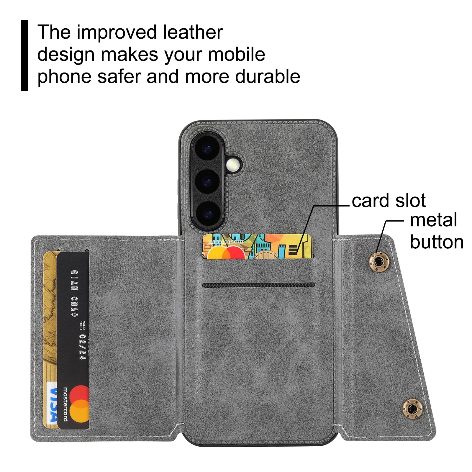 Card Holder Leather Case for Samsung Galaxy S25 Ultra S24 FE S23 S22 Ultra S21 S20 FE S10 Plus 5G Wallet Phone Cover Etui Coque