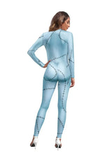 Halloween Sally Suit Cosplay Costume Anime Movie Bodysuit Spandex Jumpsuit Party Carnival Leggings Day of The Dead Zentai Set