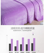 2025 new solid color simple plush blanket multi-functional Farley plush thickened warm blanket