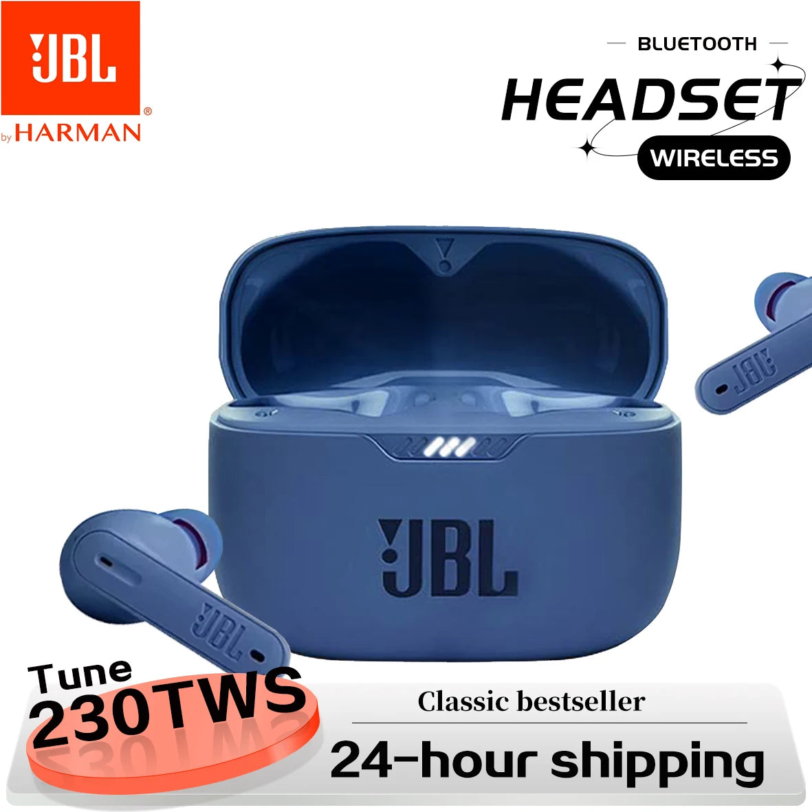 JBL Tune 230NC TWS Wireless Bluetooth Noise Cancelling Earbuds Stereo Pure Bass Earphones Waterproof Headphones Smart Sport