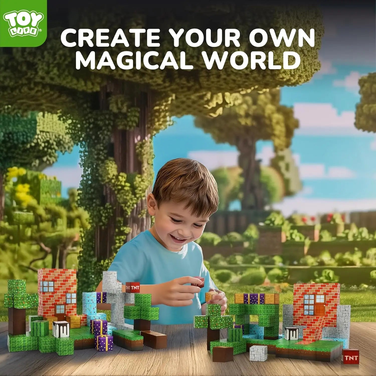 Magnetic Building Blocks Mine World Cube Magnet World Set for Kid Age DIY Model Children Stem Best Montessori Sensory Toy