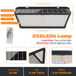 Super Bright Solar Wall Lamp with 3-Mode Solar Powered Flood Lights, IP65 Waterproof for Outdoor Yard and Street