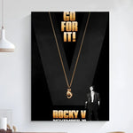 Rocky Balboa Classic Movie Poster Art Self-adhesive Art Small Poster HD Quality Poster Wall Art Painting Study Wall Decoration