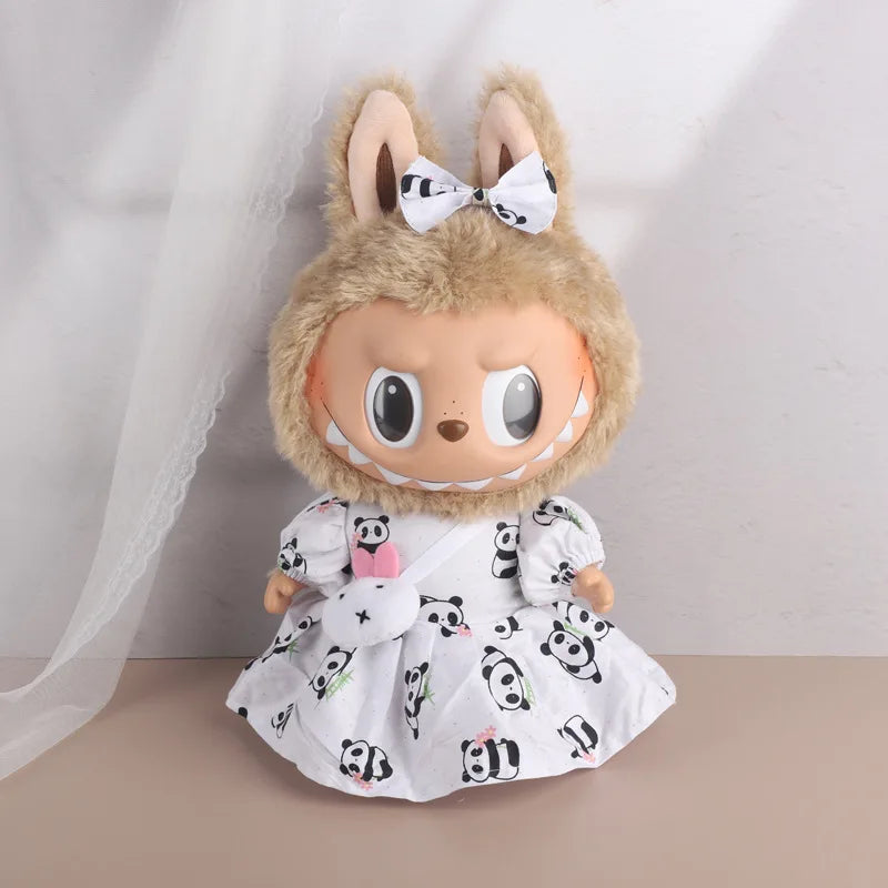 2025 New 38cm Labubu Hot Only Selling Clothes Labubu Mokoko Idol Doll Fashion Design Dress Coat Set Accessories Gift