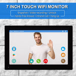 Wireless Wifi Video Doorbell System, 1080P Doorphone Door Camera, 7 Inch Touch Screen, Video Intercom 32GB card for Home 4 Wire