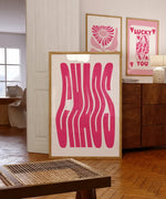 Chaos Typography Art Print and Posters Modernist Wall Art Chaos Quote Canvas Paintings Preppy Aesthetic Living Room Picturess