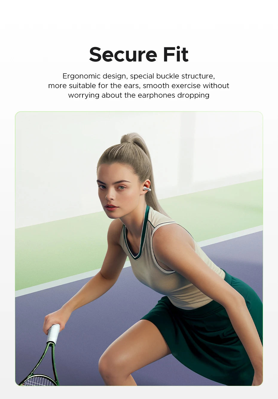 UGREEN HiTune S5 TWS Open Ear Clip Wireless Earbuds Bluetooth Sports Earphones Headphones in Mic with Earhooks & Ear Hook