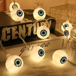 1.5M 10LED Halloween LED Light String Horror Eyeballs Pumpkin Spider Bat Skull Lamp Trick Or Treat Happy Halloween Party Decor