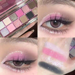 12 Color Eye Shadow Plate Matte Pearl Eyeshadow Girl Beginner Makeup Eyeshadow Tray