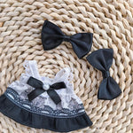 For 15/17cm Labubu  Plush Doll's   Bow Dress  Clothes  Outfit Doll Accessories