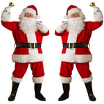 Christmas Santa Claus Costume Men's Adult Christmas Eve Performance Clothing Traditional Red And White Suit for Modern Dance