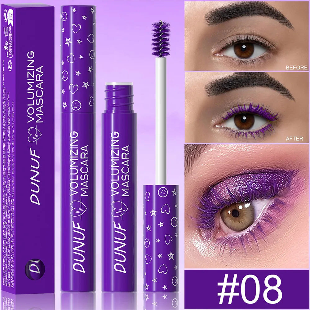Colorful Curling Mascara Waterproof Fast Drying Eyelashes Extension Multicolor Lashes Makeup Lasting Waterproof White Mascara