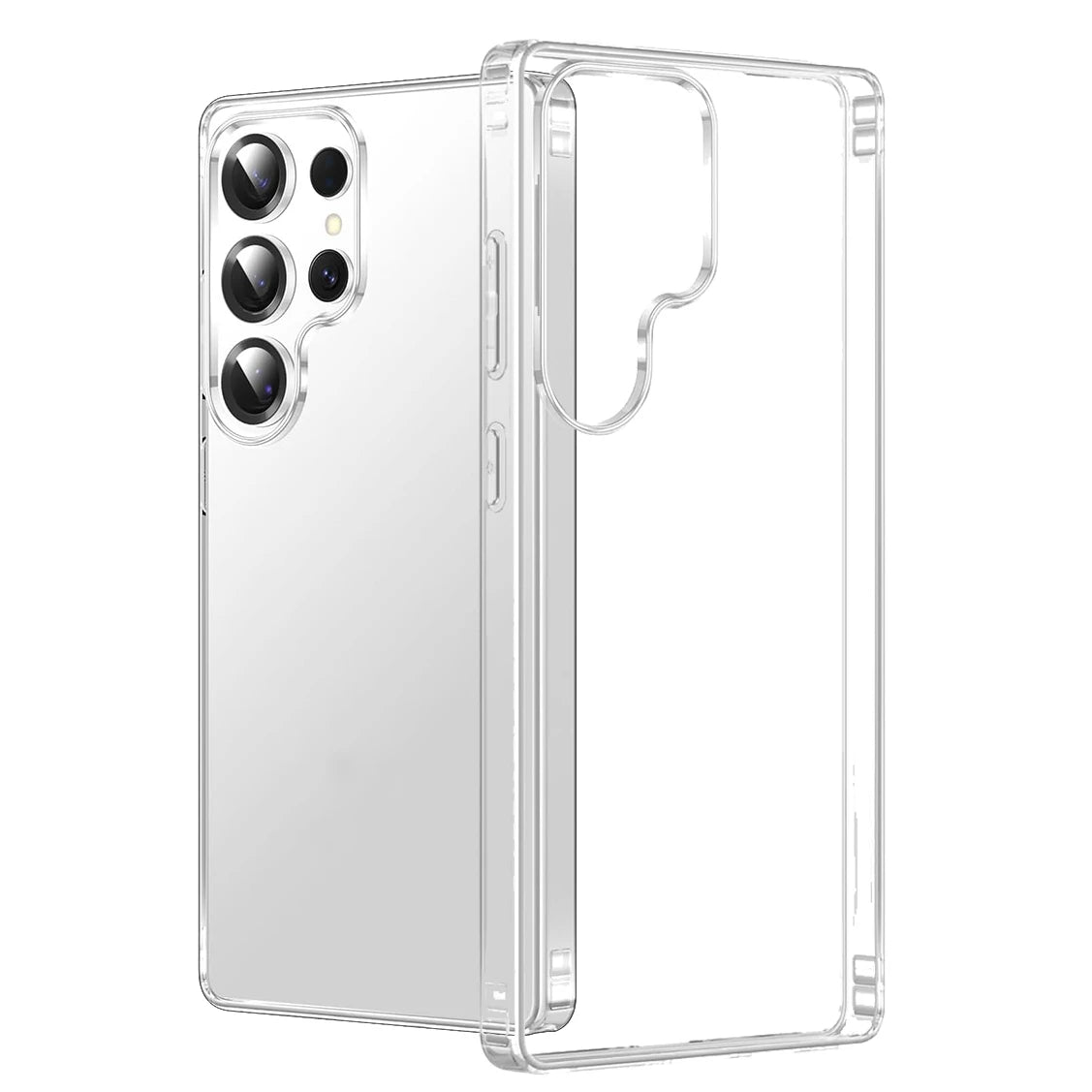 Luxury Shockproof Airbag Case For Samsung Galaxy S25 Ultra S25+ Plus Hybrid Hard Silicone Back Cover S25Ultra Clear Thin Slim