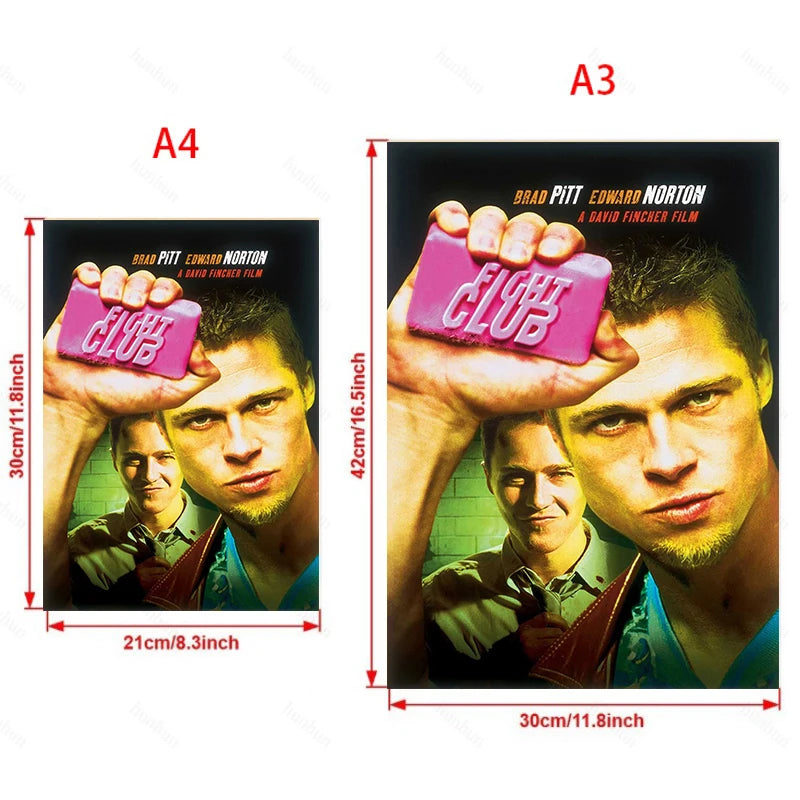 Movie Poster Film Fight Club Aesthetic Prints Picture Gift Kitchen Room Home Decor Club Bar Cafe Decoration Art Wall Painting