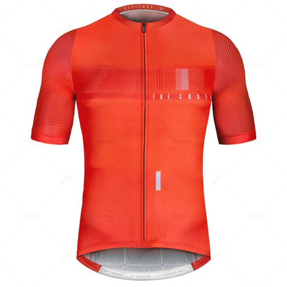 New Pro Team Men’s Cycling Jersey Set – Breathable Anti-UV Short Sleeve Bicycle Clothing Maillot Ciclismo