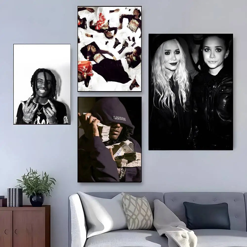 O-OsamaSon Stil Slime RAPPER Poster HD home decor sticky wall waterproof home living room bar aesthetic decor