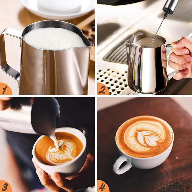 Electric Milk Frother Kitchen Drink Foamer Mixer Stirrer Coffee Cappuccino Creamer Whisk Frothy Blend Egg Beater