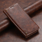 Flip Leather Phone Case for Samsung Galaxy S25 S24 Ultra S23 S22 Plus S 25 Note 20 with Magnetic Card Slot Holder Cover LS055