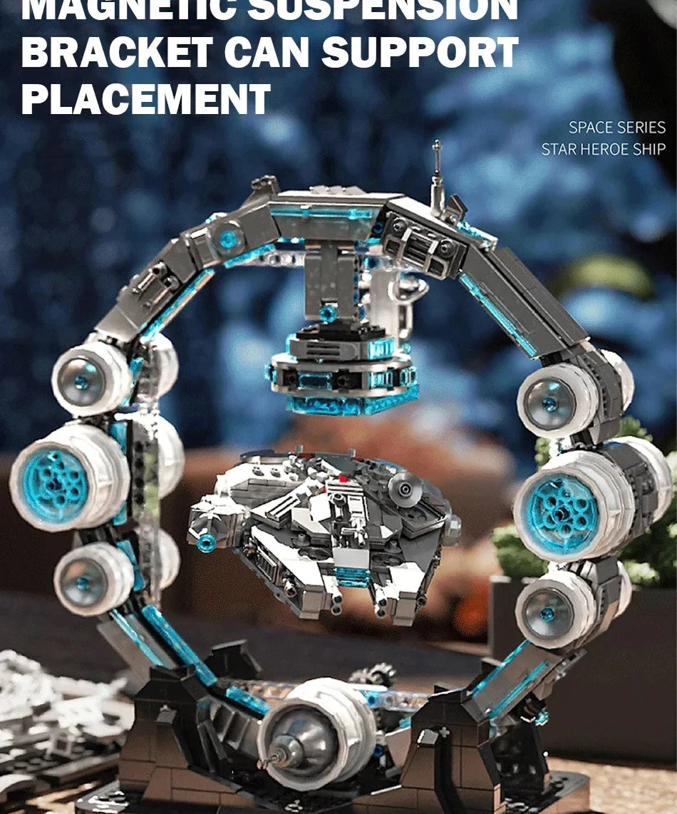 1515Pcs MOC Planet Series Building Blocks Set Technical Hovering Large Sword Model Battle Starship Bricks Toys for Children Gift