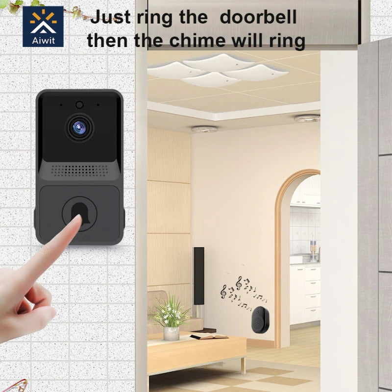 Outdoor WiFi Smart Home Camera Video Doorbell Security Door Bell Night Vision Video Intercom Wireless Button Household Doorbell
