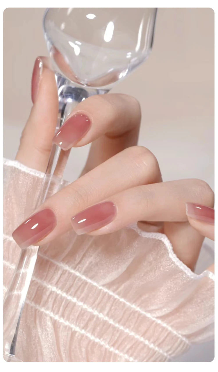 UR SUGAR 15ml Blood Red Jelly Gel Nail Polish Translucent Color Crystal Nude Gel Nail Art Varnish For Fall Winter Manicure