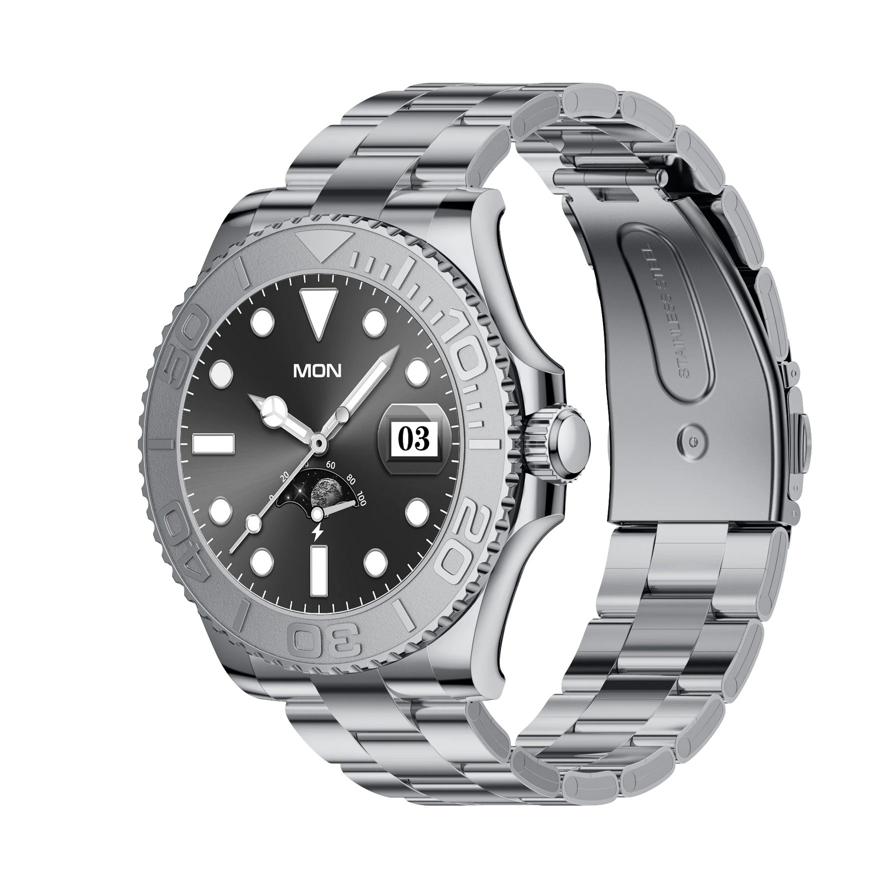 Aiweile AW46 Smartwatch Smart Watch Man 1.32 Inch HD AMOLED Screen Sports Modes Bluetooth Call for Android Yacht Range Master