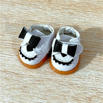 17cm For Labubu Doll Clothing Skirt Bowhair Accessory Set Retro Bib Pants Clothes Luxury Messenger Bag Shoes Set Sitting Party