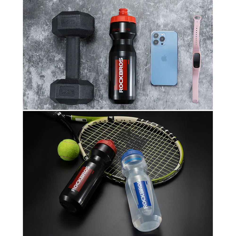 ROCKBROS Cycling Water Bottle+Water Bottle Holder 2-Piece Set -750ml Sports Water Bottle+Integrated Molded Water Bottle Holder