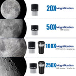 BORWOLF AZ80500  Astronomy Telescopes for Adults, 80mm Aperture 500mm AZ Mount 250X HD for Moon Stargazing and Bird Watching