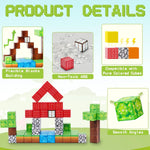 Magnetic Building Blocks Stacking Construction Set STEM Sensory Toys for Mine World Kids Boys Girls Ages 3+ DIY Magnet Cube Gift