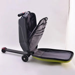 20 Inch Scooter Luggage Carry On Rolling Suitcase With Wheels Travel Trolley Bag Easy To Maneuver And Stylish