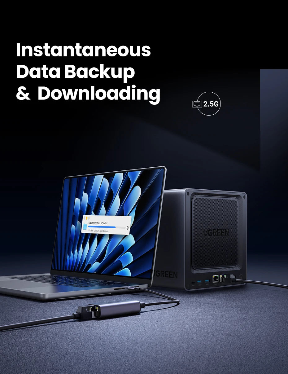 UGREEN USB Ethernet Adapter 2.5G 2500Mbps USB3.0 Network Card for Laptop PC NAS Server Windows Mac OS USB-A/C Internet Adapter