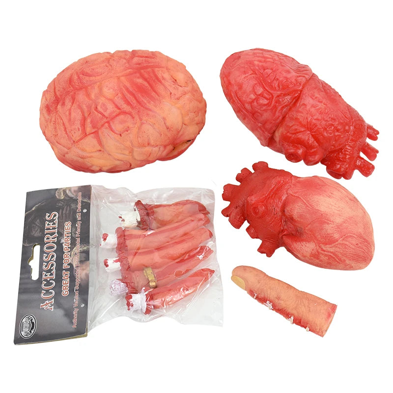 2024 Halloween Fake Human Arm Plastic Hands Foot Bloody Dead Body Parts Outdoor Haunted House Scary Props Halloween Decorations