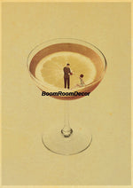 Retro Abstract Creative Poster Kraft Paper Nostalgia Canvas Prints Modern Landscape Coffee Bar Wall Art Posters Living Decor