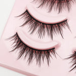 DINGSEN Fake Eyelash Anime Lashes 5 Pairs Little Devil Eyelashes Natural Daily Makeup Manga Eyelashes Clear Band Eyelashes