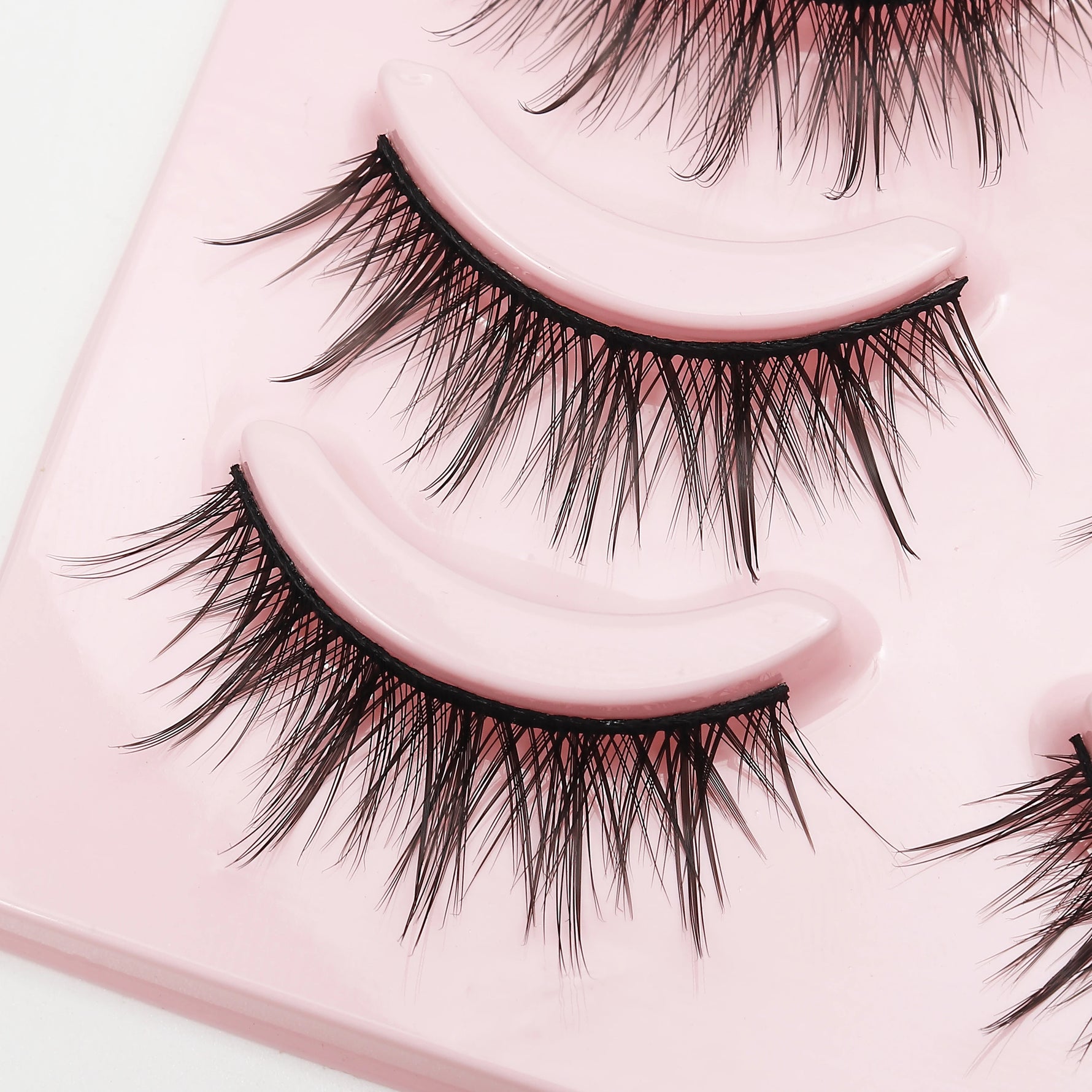 DINGSEN Fake Eyelash Anime Lashes 5 Pairs Little Devil Eyelashes Natural Daily Makeup Manga Eyelashes Clear Band Eyelashes